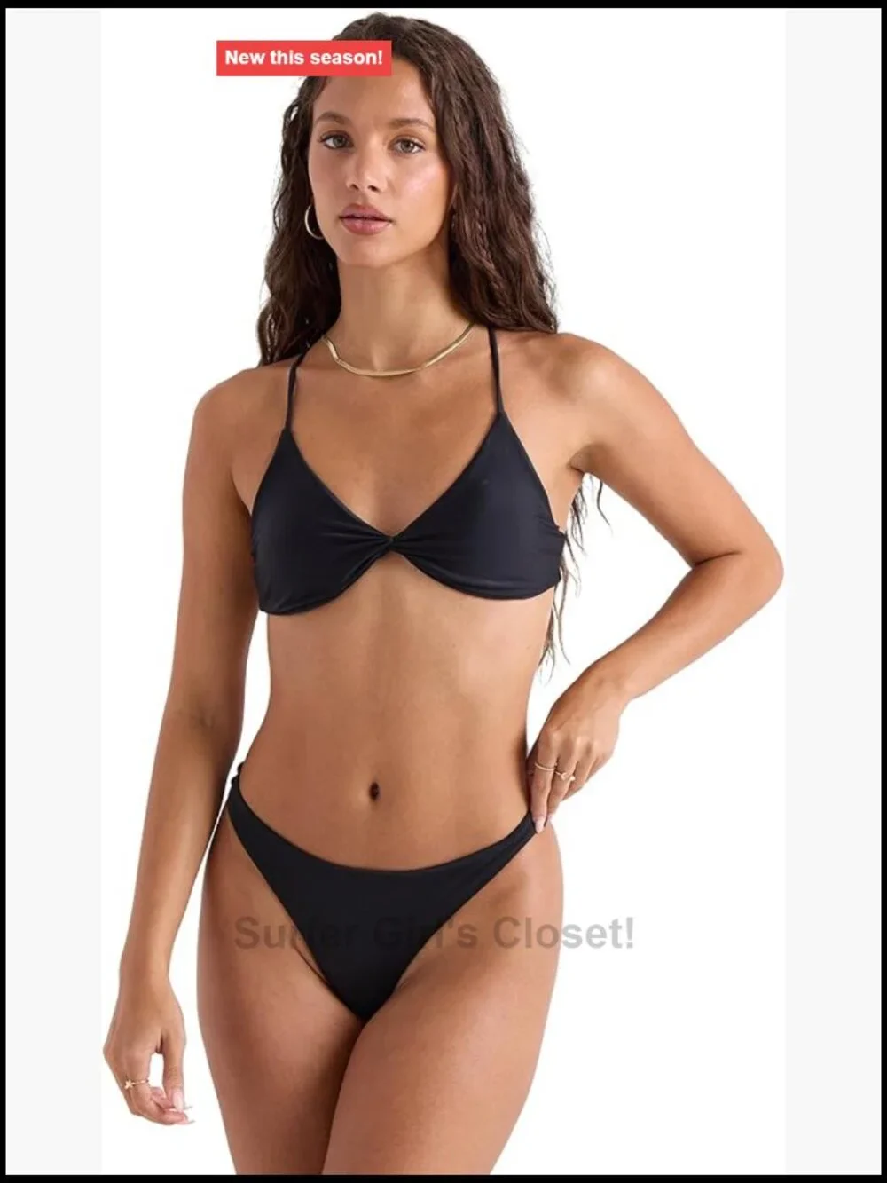 Bralette Bikini Top, Removable Cups & Adjustable Straps, Recycled Nylon